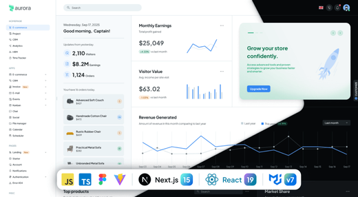 Aurora – Admin Dashboard and Web App Template
