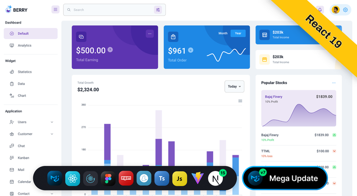 Berry - React Material UI Dashboard Template